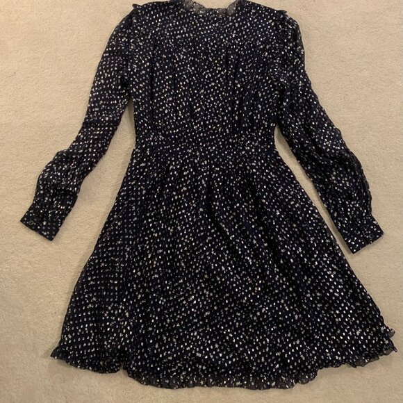 NWT KATE SPADE Night Sky Lurex Dot Mini Dress Size 2 - Picture 6 of 6